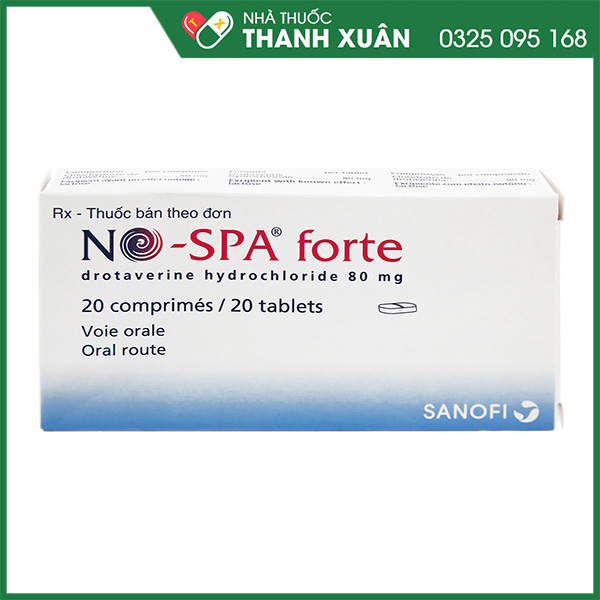 Thuốc No-spa Forte giảm đau do co thắt tiêu hóa